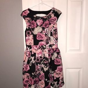 Pink/black  floral dress